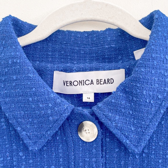Veronica Beard Rosalina Cobalt Short Sleeve Jacket 16 - Picture 7 of 12